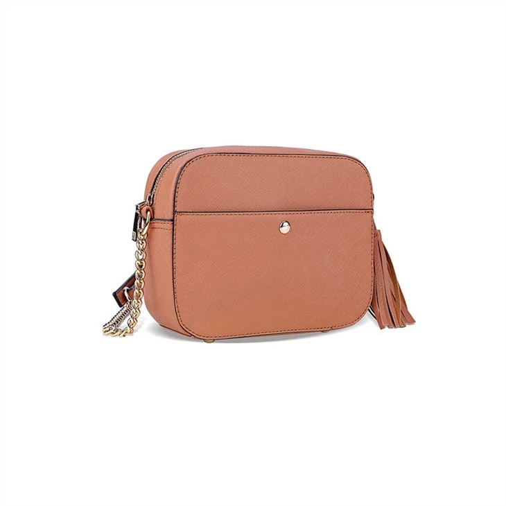 Schultertasche aus PU-Leder mit Kettenriemen