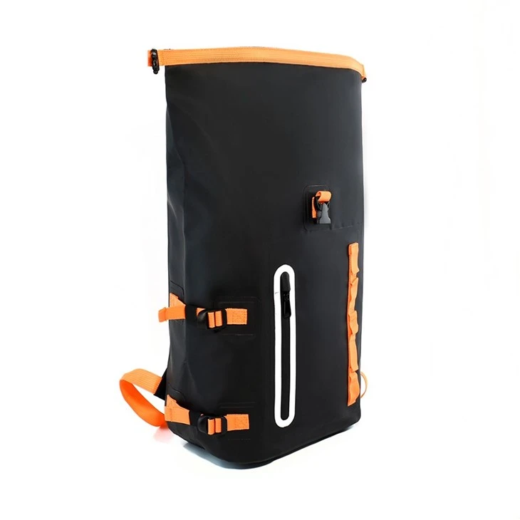 Classic Black And Orange Waterproof Backpack