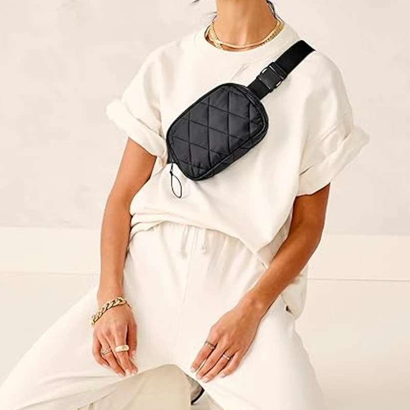 Custom Puffer Crossbody Bag With Adjustable Belt best